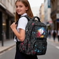thumbnail image 6 of FKELYI 17 Inch Schoolbag for Kids Backpacks Black Splatter Baseball Print Primary School Bookbag with Multi-Pockets Travel Rucksack Lightweight Knapsack for Hiking, 6 of 7