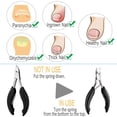 thumbnail image 4 of Toenail Clipper for Ingrown or Thick Nails- Large Toenails Clippers and Professional Podiatrist Toenail Clipper for Seniors with Surgical Stainless Steel Super Sharp Blades Lighter Soft Handle Black, 4 of 7