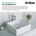 thumbnail image 6 of KRAUS Elavo Square Vessel White Porcelain Ceramic Bathroom Sink, 15 inch, 6 of 9