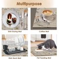 thumbnail image 4 of Boho Coffee Mat for Countertops, Flower Leaf Floral Vintage Dish Drying Mat 2 Pcs for Kitchen Coffee Bar Accessories Fit Under Coffee Maker Espresso Machine Dish Rack Hide Stain Rubber, 4 of 6