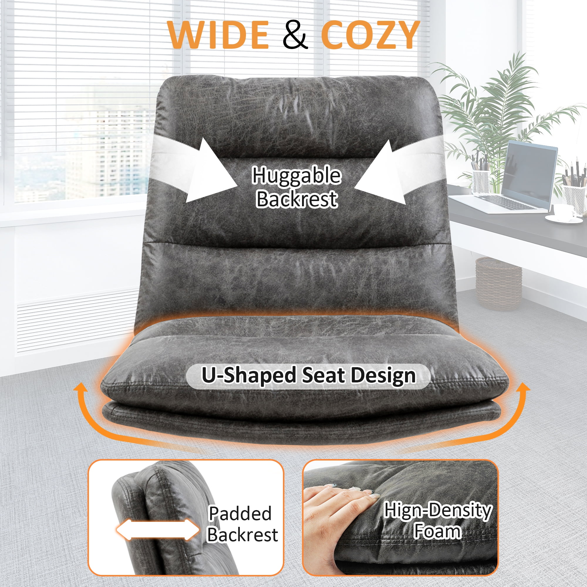 Lot de 2 chaises de salle à manger Homy Casa avec coussin capitonné et pattes antirouille