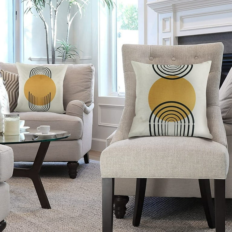 Set Of 4 Yellow And Black Lumbar Pillow Covers Set Of 4 Yellow And Black Lumbar Pillow Covers