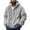 Gray, variant on qelini Zip up Fleece Jacket for Men Long Sleeve Casual Coats Solid Hooded Jackets Fuzzy Warm Winter Outerwear
