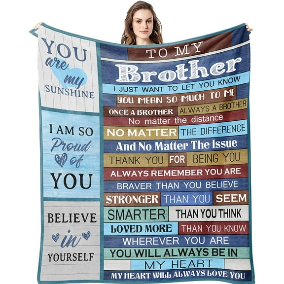 Brother Gifts from Sister, Gifts for Brother Blanket, to My Brother Blanket Birthday Gifts for Brother Adult, Brother Birthday Gifts from Sister, Big Brother Gifts for Anniversary Valentine
