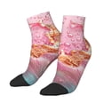 thumbnail image 3 of Salouo Abstract Pink Gold Splash Pattern Unisex Middle Tube Socks,Middle-Finger Knee High Socks Over The Calf Tube Stocking Crew Stockings for Women and Men Tube Socks, 3 of 8