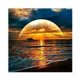 thumbnail image 1 of Pintura de diamante 5D puesta de sol junto al mar, diamantes de imitación cuadrados completos, decoración del hogar DIY Tmvgtek decoración de arte en el hogar, 1 of 9