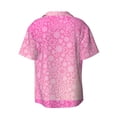 thumbnail image 2 of Balery Breast Cancer Pink Ribbons Awareness Men's Casual Button Down Shirt Short Sleeve Textured Summer Cuban Beach Shirts-4X-Large, 2 of 7