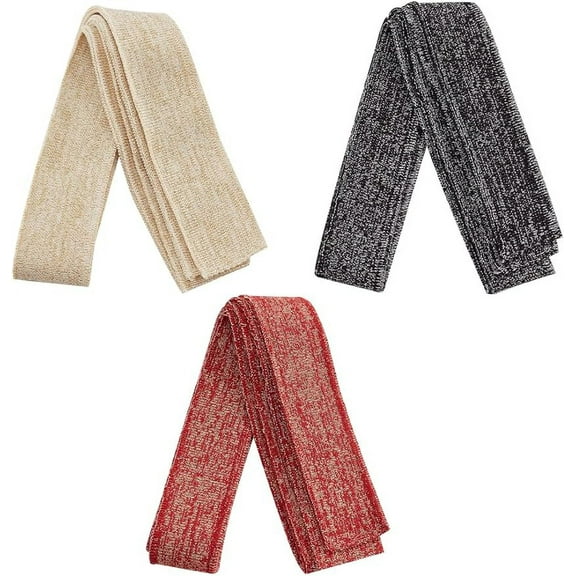 3 Colors Metallic Thread Knitted Hem Elastic Fiber Ribbing Fabric Elastic Band Knit Ribs