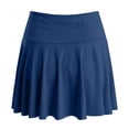 thumbnail image 4 of larppty High Waisted Tennis Skirt for Women Skorts Skirts with Pockets Casual Modest Long Golf Athletic Running（Blue， L）, 4 of 8