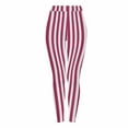 thumbnail image 3 of YOIAVAIOY Leggings for Women Striped High Waisted Stretch Yoga Pants Novelty Halloween Clothes Gym Casual Bottom Hot Pink S, 3 of 10