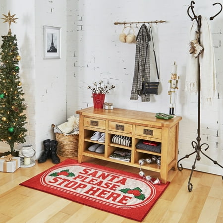 - Mohawk Prismatic Santa Stop Here Red Rug, 2' 6