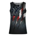 thumbnail image 4 of Lilgiuy Men's Red White and Blue Tank Tops 3D Non Positioning Printed Top Casual Beach Sports Pullover Round Neck Sleeveless T-shirt Tank Top/shirt Blouses for Party(Gray,6XL), 4 of 4