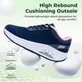 thumbnail image 6 of AOV Wide Toe Box Shoes Women Arch Support Walking Shoes for Plantar Fasciitis Orthotic Air Tennis Sneakers RoseBluePink Size 7.5, 6 of 8