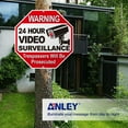 thumbnail image 5 of ANLEY 24 Hour Video Surveillance Aluminum Warning Sign, Trespassers Will Be Prosecuted - No Trespassing Security Alert - 12" x 12", 5 of 6