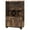 Distressed Wood, variant on Furniture of America Glamdon Farmhouse Wood 4-Bottle Wine Rack in Brown