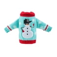 thumbnail image 1 of Navidad tejer botella de vino muñeco de nieve guirnalda cubierta ropa cocina de cena para Año Nuevo suministros para arreglos de fiesta de Kits de decoración para fiestas Muñeco de nieve Bearachild HA070654-04, 1 of 6