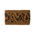 thumbnail image 2 of Knitted Hairband Hair Tie Warm Sports Headscarf for Women Autumn Winter Leopard Print Fashion Head Wrap Headband Fleece Headwear Christmas Birthday Gift, 2 of 4