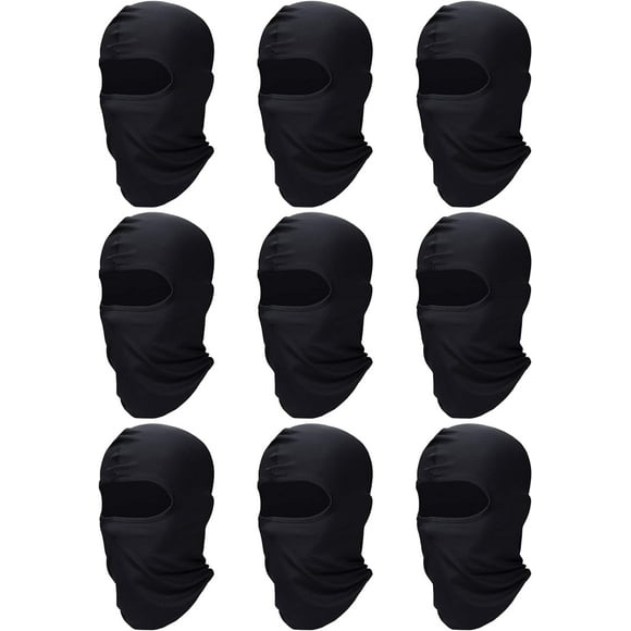 Reliable 9 Pieces Ski Mask for Men Balaclava Face Mask Summer Face Mask Balaclava Full Face Mask Breathable Hood for Outdoor Use Black providing excellent performance