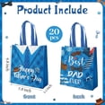 thumbnail image 2 of 20 Pcs Happy Father's Day Gift Bags 10 * 8in Best Dad Ever Non-Woven Gift Bags with Handles for Fathers Day Presents Wrapping Party Supplies for Dad Grandpa Brother, 2 of 4