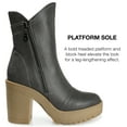 thumbnail image 2 of Journee Collection Womens Jaquie Round Toe Platform High Ankle Booties, 2 of 6