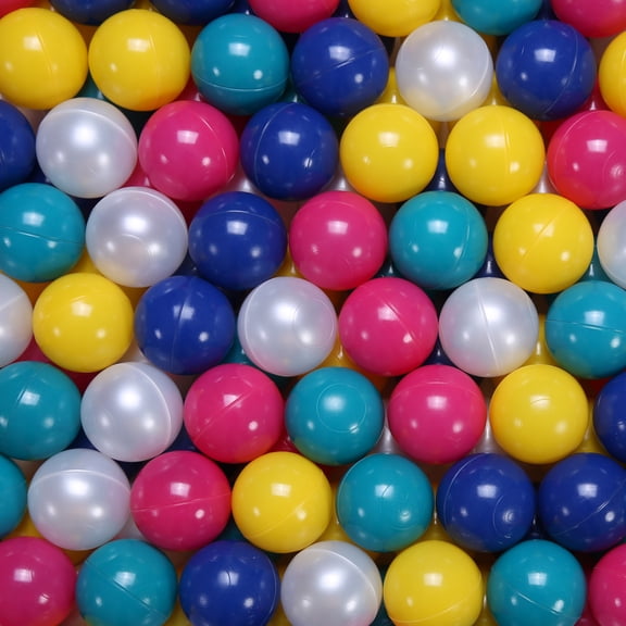 PlayMaty 100Pcs Ball Pit Balls - Phthalate Free BPA Free Colorful Plastic Ocean Pool Balls for Kids Swim Pit Fun Toys for Toddlers and Baby Playhouse Play Tent Playpen(Colorful)