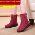 thumbnail image 3 of Botas de nieve cálidas de terciopelo de invierno para mujer, botas de algodón impermeables con cremallera lateral para mujer, zapatos casuales para mujer, 3 of 5