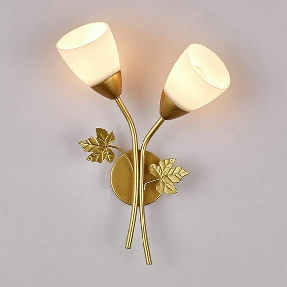 Vintage Wall Light, Modern Glass Wall Lamp, E27 Retro Metal Wall Scone for Corridor, Living Room, Balcony, Bedroom ,a