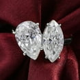 thumbnail image 3 of solitaire jewels 3TCW Marquise and Pear Moissanite Toi Et Moi Engagement Ring For Women, 18K White Gold, 3 of 7