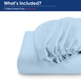 thumbnail image 2 of Full Fitted Sheet - 600 Thread Count Egyptian Cotton, Sateen Weave Cooling Bed Sheet with 16-Inch Deep Pockets, No-Pop Elastic for Snug Fit, Soft, Durable, and Breathable (Light Blue), 2 of 8