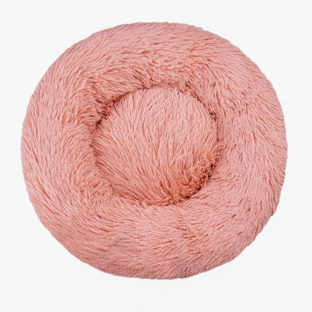 Cama redonda larga de felpa para gatos, cálida para el invierno, para perros y gatos
