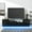 Black, variant on Momspeace Modern High Gloss TV Stand with Tempered Glass Shelf and 16-Color LED Light Strips for TVs up to 70'' -Black