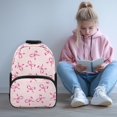 thumbnail image 2 of Pzuqiu Pink Bow Print Kid Backpack 17 Inch for Boys Girls Ages 6-18 Elementary Middle School Adjustable Straps Large Capacity Lightweight Bookbag for Back to School Daily Travel, 2 of 7