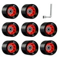 thumbnail image 1 of Lot de 8 95A 58mmx39mm, Roues de Patins à Roulettes Quad Intérieur, Roues en PU Résistantes à l'Usure Accessoires pour Patins à Roulettes Double Rangée, 1 of 8