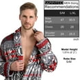 thumbnail image 3 of Men's Soft Plush Fleece Classic or Hooded Robe with Front Pockets, 3 of 7