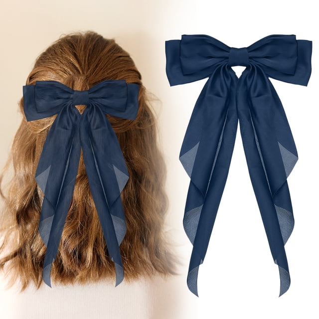 Horquilla de cinta de moño grande Uxcell, clip de moño para el cabello - Ideal para (Fiesta - Boda - Cumpleaños - Regalo - Accesorios de clip - Mujeres)