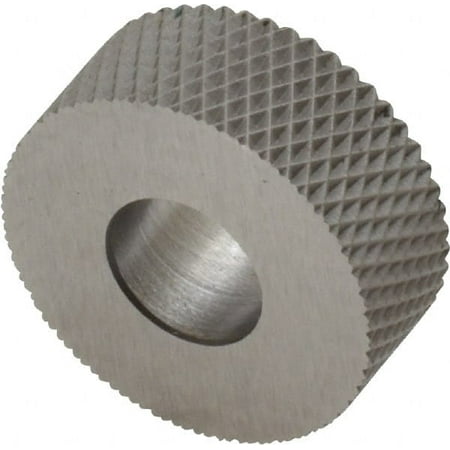 

Made in USA 5/8 Diam 90° Tooth Angle 30 TPI Standard (Shape) Form Type HSS Female Diamond Knurl Wheel 1/4 Face Width 1/4 Hole Circular Pitch 30° Helix Bright Finish Series GK