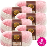 Lion Brand Ice Cream Yarn - Strawberry, Multipack of 6