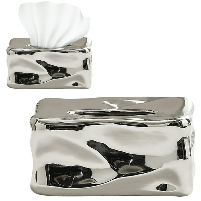 Storage container Tissue Box Cover Napkin Holder Square Ceramic For Nightstand Countertop Coffee Table Dresser Tissue Box Holder
