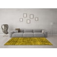thumbnail image 3 of Ahgly Company Machine Washable Indoor Rectangle Oriental Yellow Industrial Area Rugs, 3' x 5', 3 of 4