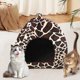 thumbnail image 1 of Apmemiss Clearance Winter Indoor Outdoor Pet House Foldable Yurt Strawberry Tent, Warm Shelter for Cats Dogs, Small Medium Breeds, Easy Storage, 1 of 8