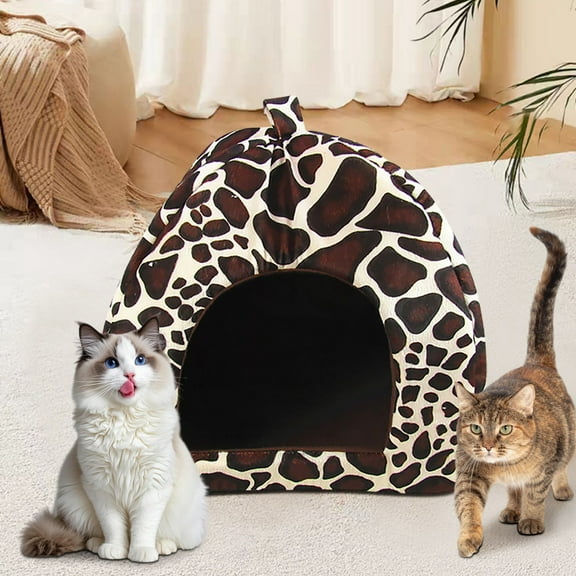 Kugachren Small Dog Bed Cat Bed with Hooded Blanket, Cozy Cuddler Luxury Puppy Pet Bed, Donut Round Calming Anti-Anxiety Dog Burrow Cave Bed Anti-Slip Bottom and Machine Washable