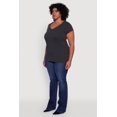 thumbnail image 4 of Women's Plus Size Basic V Neck T Shirt, 4 of 5