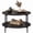 Charcoal Black, variant on GALAXHERO Round Small Coffee Table 32.6" with Open Storage Shelf 2-Tier Industrial Circle Wood Center Table for Living Room Bedroom Rustic Brown