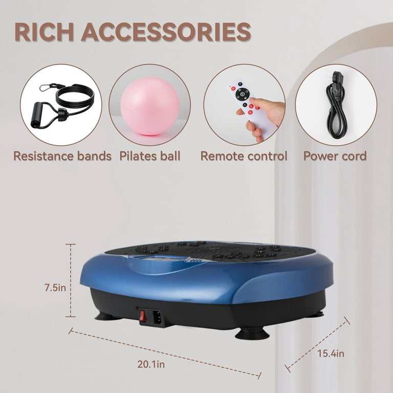 BILLIE Vibration Plate Exercise Machine, Lymphatic Drainage Vibrating Platform w/ Resistance Bands & Pilates Ball, Full Body Workout Vibration ... BILLIE Vibration Plate Exercise Machine, Lymphatic Drainage Vibrating Platform w/ Resistance Bands & Pilates Ball, Full Body Workout Vibration ...