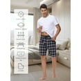 thumbnail image 4 of Xidunhg Men's 3-Pack Woven Pajama Shorts 100% Cotton Plaid Sleep Lounge Shorts with Button Fly M, 4 of 10