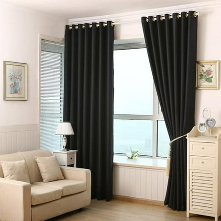 Solid Color Blackout Curtains Office Plant Balcony Insulation Curtain