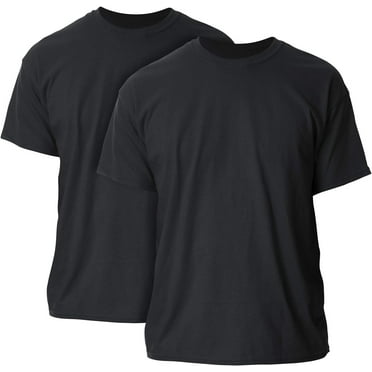 Gildan mens Heavy Cotton T-shirt, Style G5000, Multipack Shirt, Black 2-pack, Small US