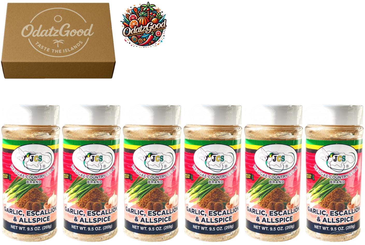 JCS Garlic Escallion Allspice 9.5oz (269g) 6-Pack – Curated & Packaged by ODatzGood
