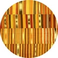 thumbnail image 1 of Ahgly Company Indoor Round Patchwork Yellow Transitional Area Rugs, 6' Round, 1 of 4