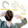 thumbnail image 5 of French Hair Pin Hair Pins for Women, French Twist Hair Pin Hair Pins, U Shaped Hair Pins, Metal Vintage Hair Sticks French Hair Pin, Hairstyle for Women, 5 of 6